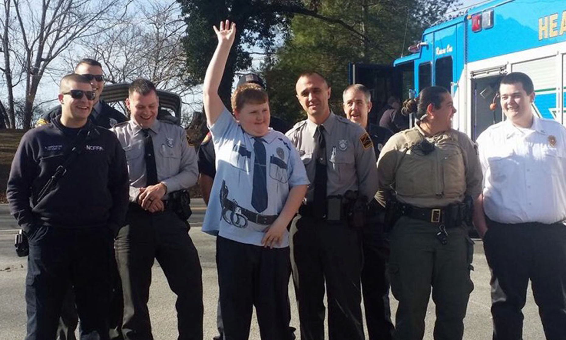 McDowell teen with autism surprised by emergency agencies at church